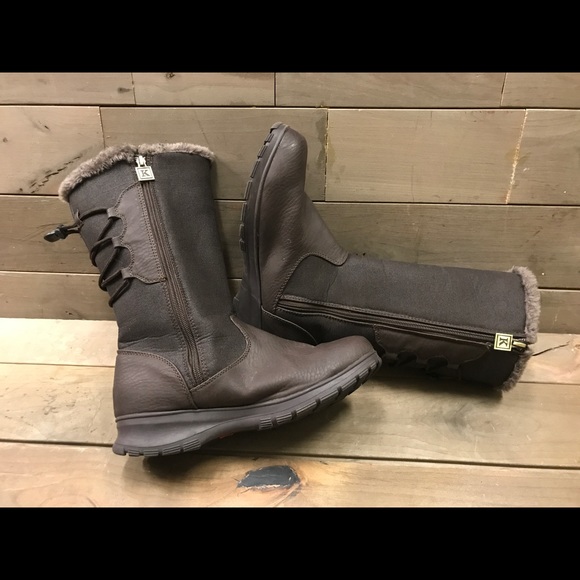 KDS juniper brown leather winter boots. Size 10 - Picture 4 of 8